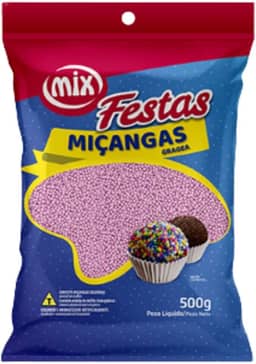 Confeito Miçanga Granulado Brigadeiro, Doces, Confeitaria Várias Cores 500g (Rosa)