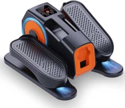 Elíptico Sob Mesa, Exercitador de Pernas Elíptico Portátil Doméstico com Controle Remoto e 12 Velocidades Ajustáveis, Exercitador de Pedal Elétrico Sentado