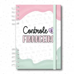 Caderneta Financeira Anual, 172 Páginas, Capa Dura, Saco Canguru, Elástico, 21,5 x 15,5cm