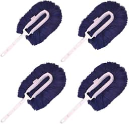 Kit 4 Espanador Eletrostático Azul Bralímpia com Cabo