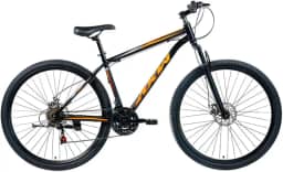 Bicicleta Mountain Bike Aro 29, Quadro em Aço Carbono, com Câmbio e Freio a Disco, para Trilhas e Uso Urbano