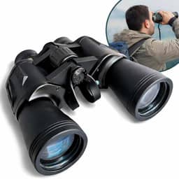 Binóculo profissional 20x50 com alcance de até 10 km, imagem nítida, ajuste de dioptria e corpo emborrachado resistente – Qualidade Premium LNSTORE