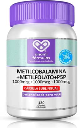 Piridoxal Fosfato+Vit.B9+Vit.B12 Ativas 3x 1000mcg 120cp Sublingual