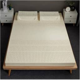 Colchão de látex 100% natural L látex|Conforto luxuoso | Alívio de pressão para alívio de pontos de dor nas costas | Suporte para ombros, QUADRIS, costas e joelhos, 10 cm, 135 x 200 cm (53 x 79