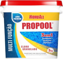 HidroAll Balde cloro granulado Propool 3 em 1 | 3 kg
