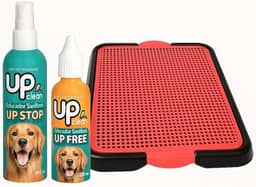 Kit Educador Sanitário para Cachorro – Xixi Pode 20ml + Xixi Não Pode 500ml + Tapete Higiênico Reutilizável | Treinamento Rápido, Ensina o Local Correto, Ideal para Cães, Gatos e Filhotes