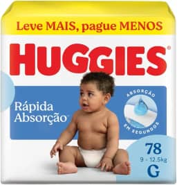 Fralda Huggies Tripla Proteção G - 78 fraldas