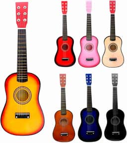 Mini Violão Infantil Acústico Palheta Crianças Corda Em Aço (Natural.)