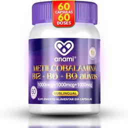 Metilcobalamina B12 1000mcg Turbinado B6+b9 60cps Sublingual