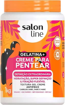 Salon Line, Creme de Pentear, Definição Extraordinária, Vegano - Para Cabelos Cacheados, Crespos e em Transição, 1kg