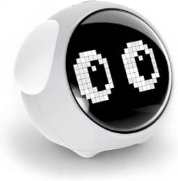 Despertador infantil, configuração de alarme duplo, luz noturna com brilho ajustável, ativação por voz, detecção de temperatura, despertador, brinquedo e presente para crianças,