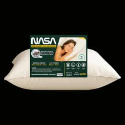 Travesseiro Viscoelástico Nasa Cervical Látex Ortopédico Viagem Ergo Prime Ergonômico Premium Fibra de Bambu Automoldável, Termossensível, Branco D40 Hipoalergênico Conforto ao Dormir 40x60x13 Anter