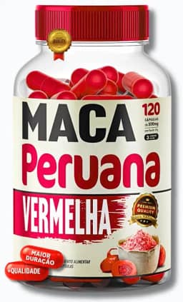 Maca Peruana Vermelha Premium 120 Cápsulas 500mg [LONGA DURAÇÃO]