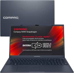 Notebook Compaq Presario 5112 Snapdragon™ 7C 4GB 128GB UFS 15,6”, 15H de Bateria, Windows 11, Azul Escuro - 2 ANOS DE GARANTIA DE FÁBRICA