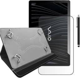 Kit Capa Couro + Película + Caneta Para Tablet Vaio Tl10 - Blance