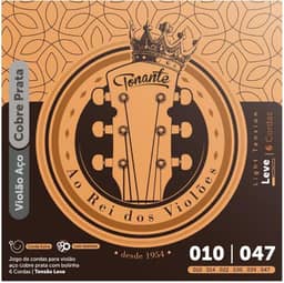 ENCORDOAMENTO 010 AÇO COBRE PRATA C/BOLINHA P/VIOLÃO .010 - .047 – RVVA10SP