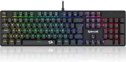 Teclado Mecânico Gamer Redragon Sindri Rainbow USB Switch Marrom