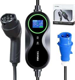 Carregador Portatil Carro Elétrico TAYNIU Tipo 2 7 kW Cabo de 5m IP66 8A - 32A 80V-260V Ajustável Compatível com BYD Dolphin Mini Song BMW Acessorios Carro Infinity