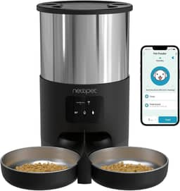 Comedouro para Cães, Comedouro para gatos, Alimentador Automático Pet, 2 Comida Elevada para Gatos, 5L