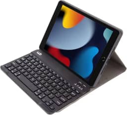 WB Capa com teclado para iPad 7/8 e 9ª gen 10.2" Polegadas Couro Preto com duração de até 35 horas de bateria