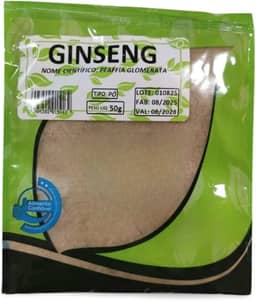 Chá Ginseng em Pó 50g – Natural para Chás e Preparações