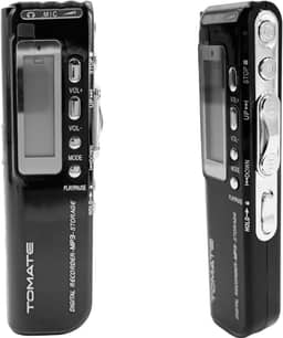 Gravador de Voz Digital 8 GB Compacto Profissional com Microfone Sensível Alcance de 8m Grava até 140h Memória Interna Reprodução MP3/WMA com Travas de Botões