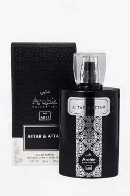 Attar & Attar Arabic Collection Eau de Parfum, Perfume Premium Unissex, Frasco Preto com Design Oriental, 25ml