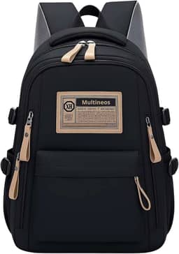 Mochila Masculina Feminina Notebook Viagem Trabalho Escola Escolar Preta Grande Impermeável Reforçada Resistente Passeio Casual