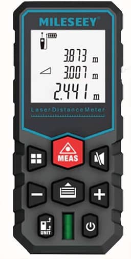 Trena Laser Digital Profissional, Fita Métrica Digital a Laser, Medidor Digital de Distância, Área, Volume, Ângulos e Nível. Modelo X5 de 40, 50, 60, 80, 100 m de Alcance (Precisão ±2 mm)