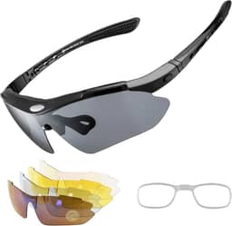 ROCKBROS Óculos de sol esportivos polarizados com proteção UV para atividades ao ar livre