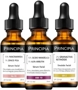 Principia Kit 3 Séruns Niacinamida + Mandélico + Retinóide