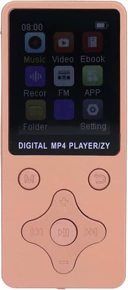 Leitor de MP3 de 64 GB, Leitor de MP3 Portátil de Som HiFi Sem Perdas Com Memória de 64 GB, Leitor de Música Bluetooth Com Tela LCD de 1,8 Polegadas Com Rádio FM e Função de