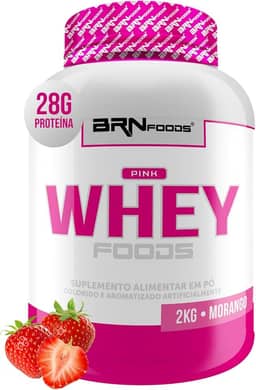 Pink Whey Protein Foods 2kg Morango- BRN Foods