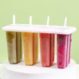 4 moldes de picolé, moldes de silicone para picolé, máquina de fazer picolé de fácil liberação sem BPA