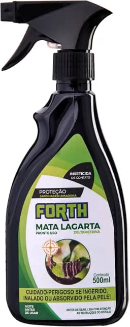Forth Mata Lagarta, Pronto Uso, Inseticida de Contato e Ingestão, Deltametrina, 500ml