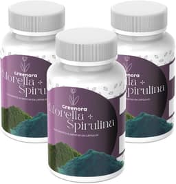 Chlorella + Spirulina - 120 Cápsulas - Greenora (Kit 3)