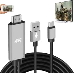 Cabo adaptador HDMI USB tipo C MHL 4K cabo conversor de vídeo compatível com iMac MacBook Samsung Laptop Galaxy S20 S10 S9 S8 Note 20 10 LG G8 G5 Q5 telefone Android para espelho e carregamento para