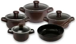 Ceraflame Conjunto Panelas de Cerâmica Duo Smart 5 Peças Chocolate -