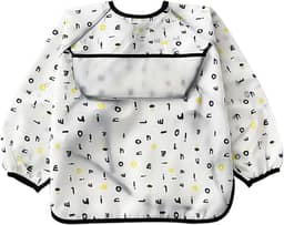 Babadores de manga infantil de 6 a 42 meses à prova d'água para comer e pintar