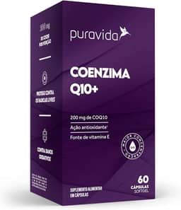 Coenzima Q10+ 200mg + Vitamina E - 60 Cápsulas - Puravida