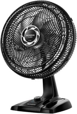 MONDIAL Ventilador de Mesa 40cm Turbo, Preto/Prata, 140W, 110V - NVT-40-8P-B
