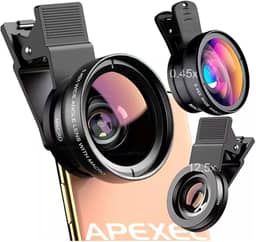 Lente Celular Macro 12.5x Angulo Super Amplo 0.45x smarthphone pixel 2 em 1 qualidade angular premium