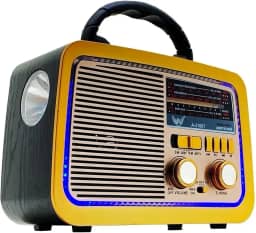 Caixa Som Antiga Radio Portátil Retro Am Fm Sd Usb Bluetooth A 3188 COM LANTERNA