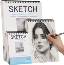 Caderno Sketchbook Desenho Artístico Profissional Esboço A4 160g 24 Folhas Ilustração (A4)