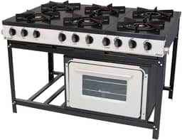 Fogão Profissional 6 Bocas Venâncio Linha Bravo com Forno Br6bf