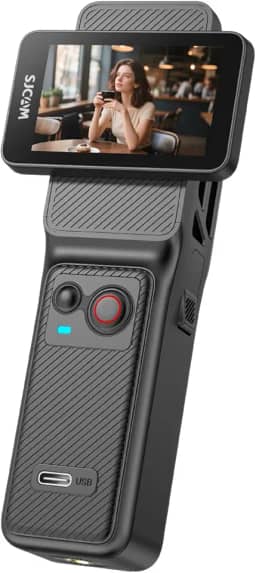 SJ~CAME Pocket 3 Creator Combo, Câmeras de Vlog com CMOS de 1/2,8", Câmera de Vlog 4K/120 FPS, Estabilização de 3 Eixos, Rastreamento de Rosto/objeto, Microfone Incluído para Som Nítido