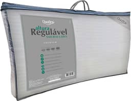 Travesseiro Duoflex Altura Regulável NATURAL LÁTEX PREMIUM, com 04 opções de altura, 50 x 70 cm