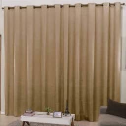 Cortina para Sala e Quarto 3,00m Larg. x 2,50m Altura Tecido Cetim Amassadinho - Avelã