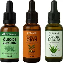 Kit 3 Óleos Vegetais 100% Puro – Babosa, Ojon e Alecrim | Crescimento, Hidratação e Restauração Capilar