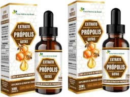 Kit 2x Extrato de Própolis (40% EXT) Marrom 30ML Flora Nativa do Brasil